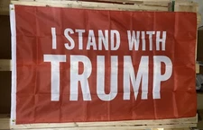 I Stand With Donald Trump Flag FREE SHIP Save America Republican USA Sign 3x5’