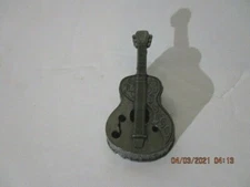 Vintage Torino Stamped Pewter Guitar Pin compartment Case - Unique Piece