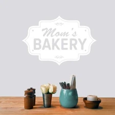 Mom's Bakery Wall Decal - Kitchen, Dining, Baking, Cooking, Wall Sticker, Art