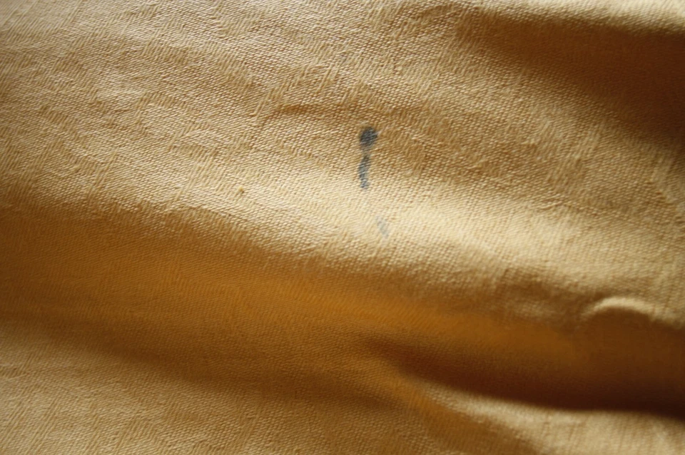 Pièce de tissu ancien ameublement orange 1960/70 vintage  - Photo 2/4