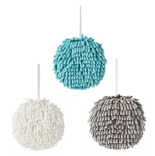 3 Pcs Super Absorbent Hand Towel Ball – Fast Drying Skin-Friendly Hanging Towels