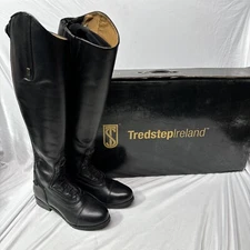 Blk TredStep Donatello Junior Boots Size K4-5 US Calf 11.25 - 11.75 Height 15”
