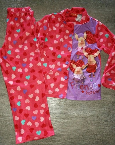 OLIVIA PEPPA PIG girls 2 pc PAJAMAS SET sleepwear size 6/6X winter long sleeve S