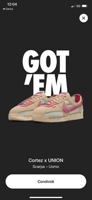 Nike Cortez X Union Eu 43 Us 9,5 UK 8,5 Jordan Retro Air