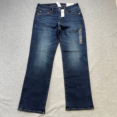 American Eagle Jeans Mens 31x30 Original Bootcut Airflex+ Stretch Midnight Blue