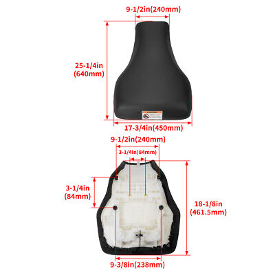 Caltric Complete Seat For Honda Rancher 420 TRX420 - Black Replacement ATV Seat