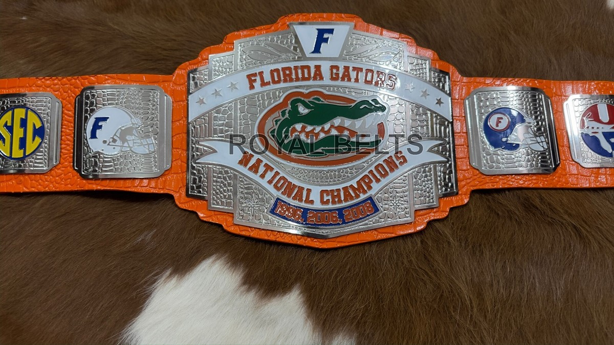 Florida Gators National Championship Title Belt Adult Size 2mm Brass