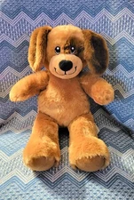 Build A Bear Brown Sitting Puppy Dog Stuffed Toy 15" Plush BAB