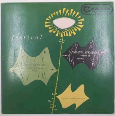 Festival Strauss 7'' Vinyl 45 Josef & Johann Orchestra Camden CAE-137 Warhol