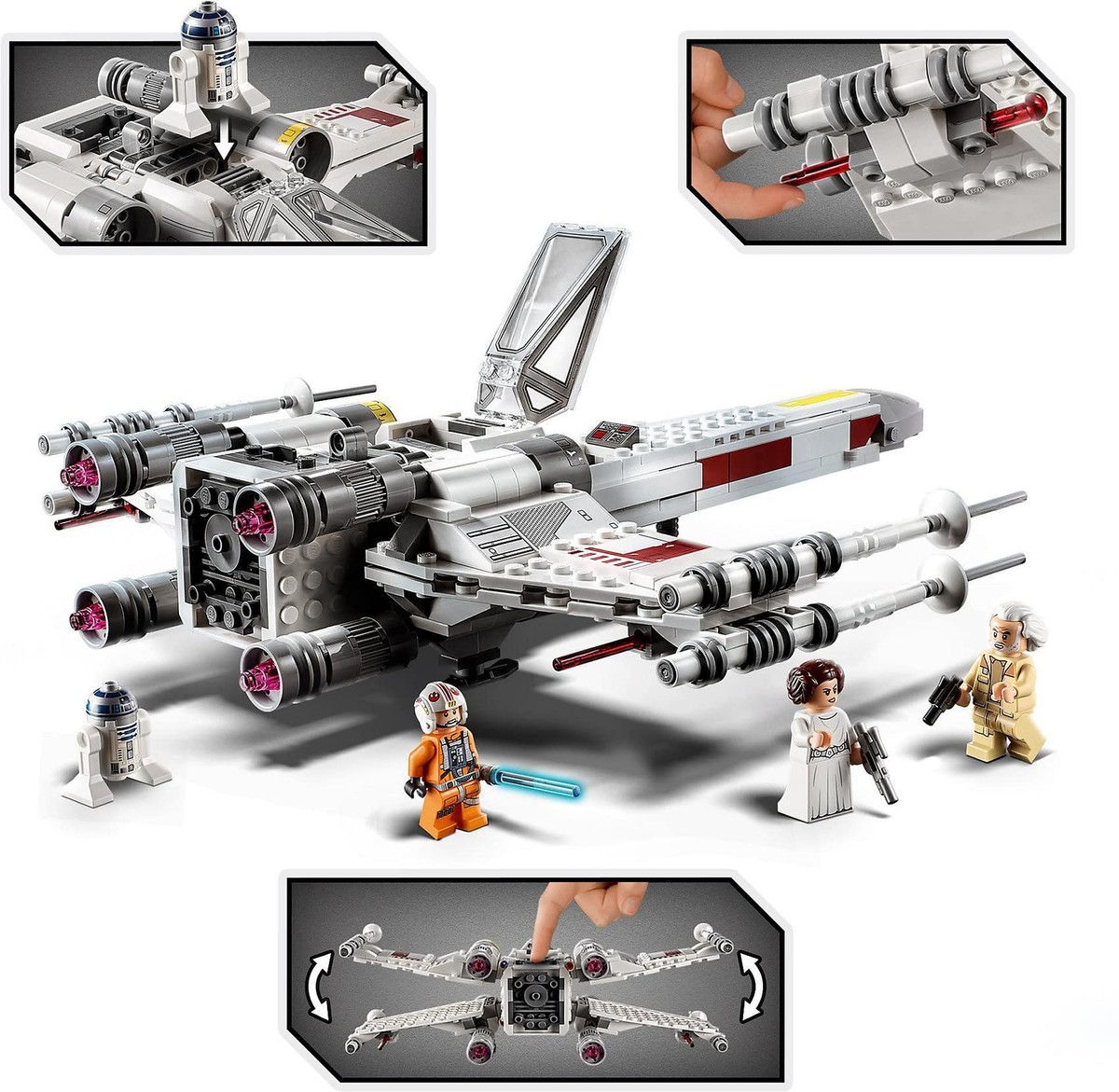 Lego Star Wars Luke Sky Walker X Wing Fighter (TM) 75301 Plastic