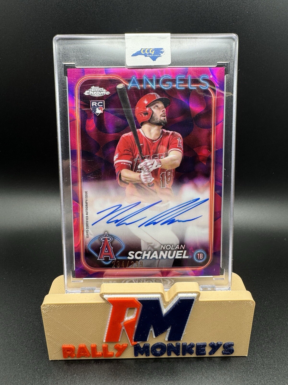 2024 Topps Chrome Update Auto Magenta/ Purple Lava Lamp Nolan Schanuel /299 RC