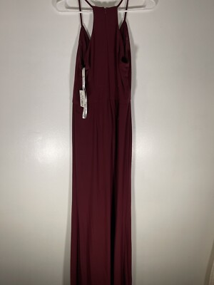 Maroon Wine Merlot Formal Maxi Bridesmaid Dress With Slit by DB Studio Size 10 | eBay Maroon Wine Merlot Formal Maxi Bridesmaid Dress With Slit by DB Studio Size 10 | eBay