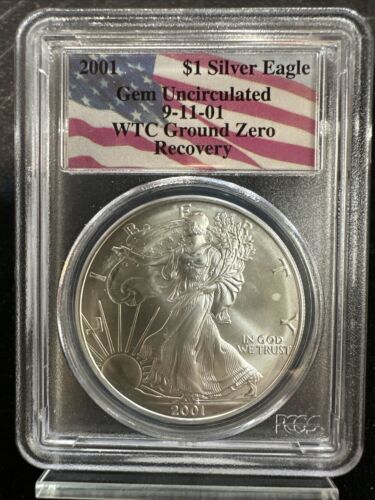 ๐บ๐ธ2001 WTC Ground Zero Recovery 1 oz American Silver Eagle .999