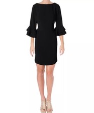 NWT Lauren Ralph Lauren Women's Valakis Elbow Sleeves Shift Casual Dress Size 8