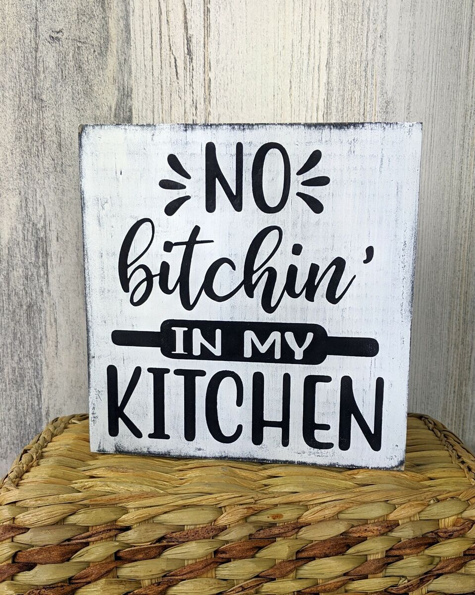 Wood Kitchen Signs, Funny Wood Signs For Kitchen Decor 