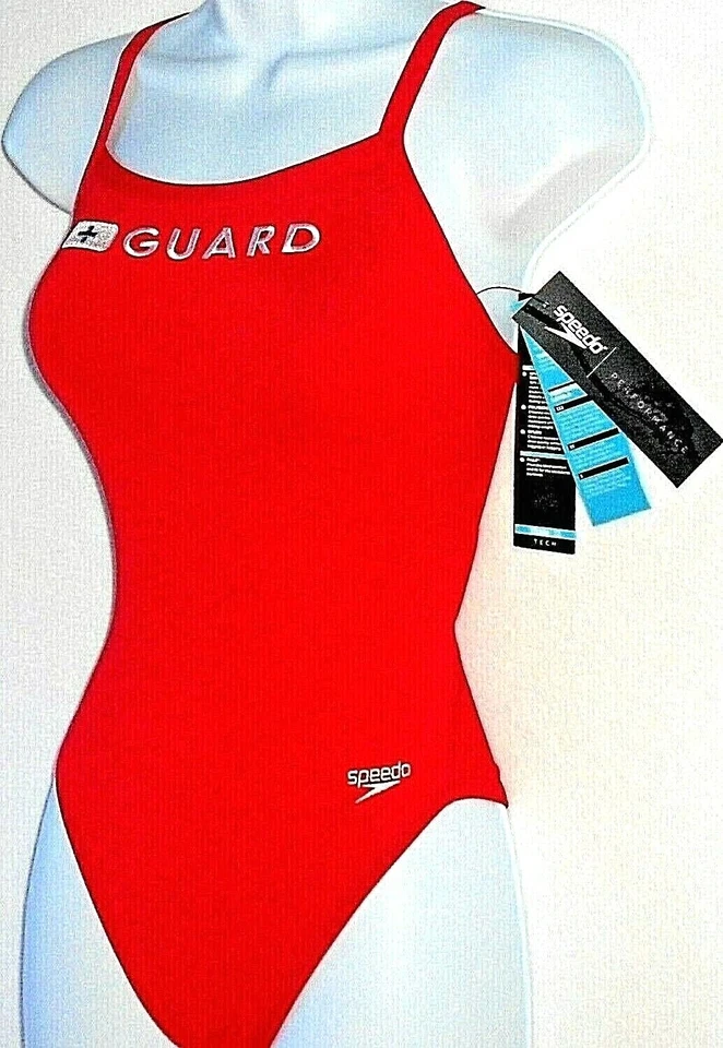 Traje de baño para mujer talla 12 nuevo con etiquetas traje de baño rojo 781101 Speedo protector de natación EU 38 Foto 2 de 4
