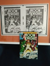 MOON KNIGHT #4 COVER PRODUCTION ART TWO-UP + COMIC (1980)