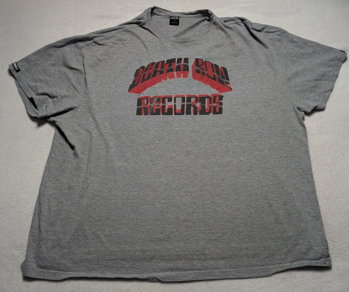 FILA T shirt grafica Crooks & Castles 3XL Death Row Records grigia hip hop rap anni 90