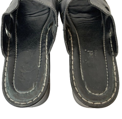 Josef Seibel Black Heeled Slip On Open Toe Leather Comfort Shoes EU 40 US 9 - Picture 10 of 10