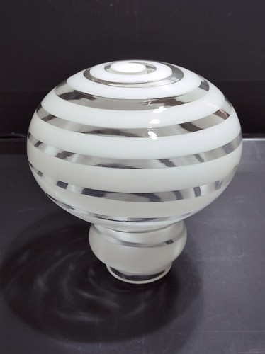 Boccia di vetro per Lampadario Lume Lampada Paralume Glass Bowl Ø Foro 6,2 cm - Foto 2 di 13