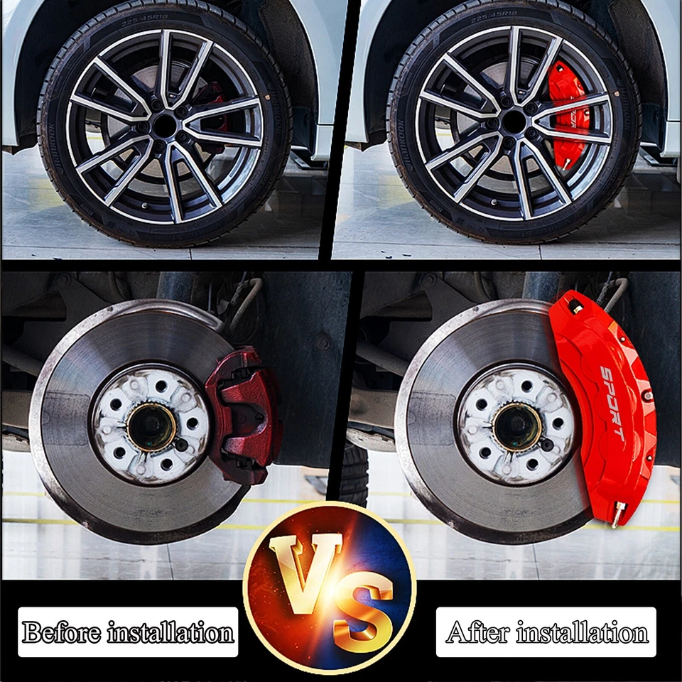 4pc Customized Aluminum Brake Caliper Covers for MERCEDES BENZ Accessories - Image 3 of 4