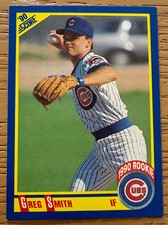 Greg Smith Score 1990 Rookie Trading Card Chicago Cubs MLB #614 Vtg 90s Baseball. rookie card picture