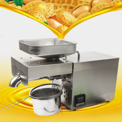610W Automatic Oil Press Machine Hot Cold Oil Extractor Stainless Steel