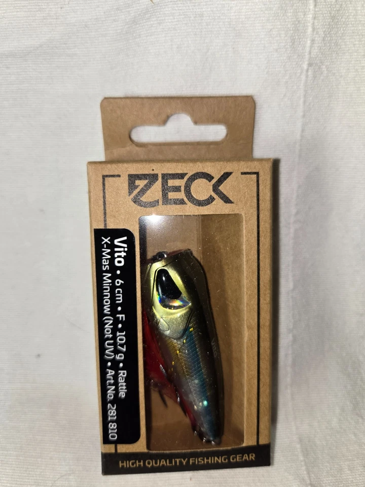 Zeck Vito 6cm 10,7g Rattle X-Mas Minnow (Not UV) Popper Barsch Hecht #20