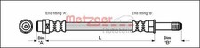 Flexible de frein Mercedes 611