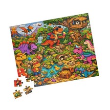 Colorful Dinosaur Adventure Puzzle  Jigsaw 110 Pieces / Kids 6-9