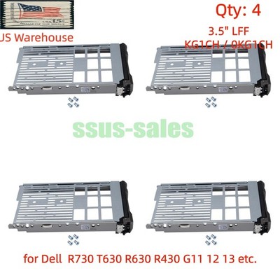 4PCS 0KG1CH 3.5'' Hard Drive Tray Caddy For Dell R710 R720 R730 T610 T620 T630