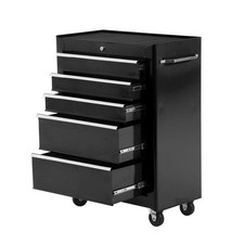 CARRELLO CASSETTIERA PORTA UTENSILI PER OFFICINA. NERO. 61.5X33X85CM