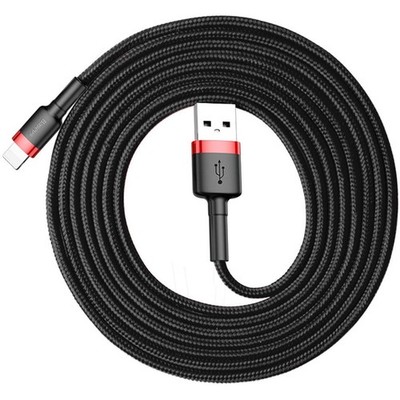 Kabel Baseus Cafule 1.5A USB-A für iPhone 2m, Schwarz-Rot