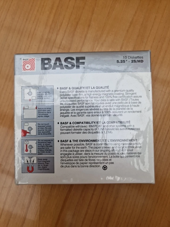 BASF 5.25" DS, HD Disketten, 10 Stück, IBM formatiert, US Version, NEU und OVP - Bild 2 von 4