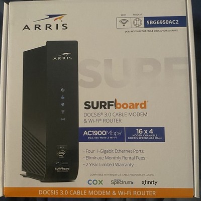 Arris SURFboard SBG6950AC2 DOCSIS 3.0 Cable Modem WiFi Router