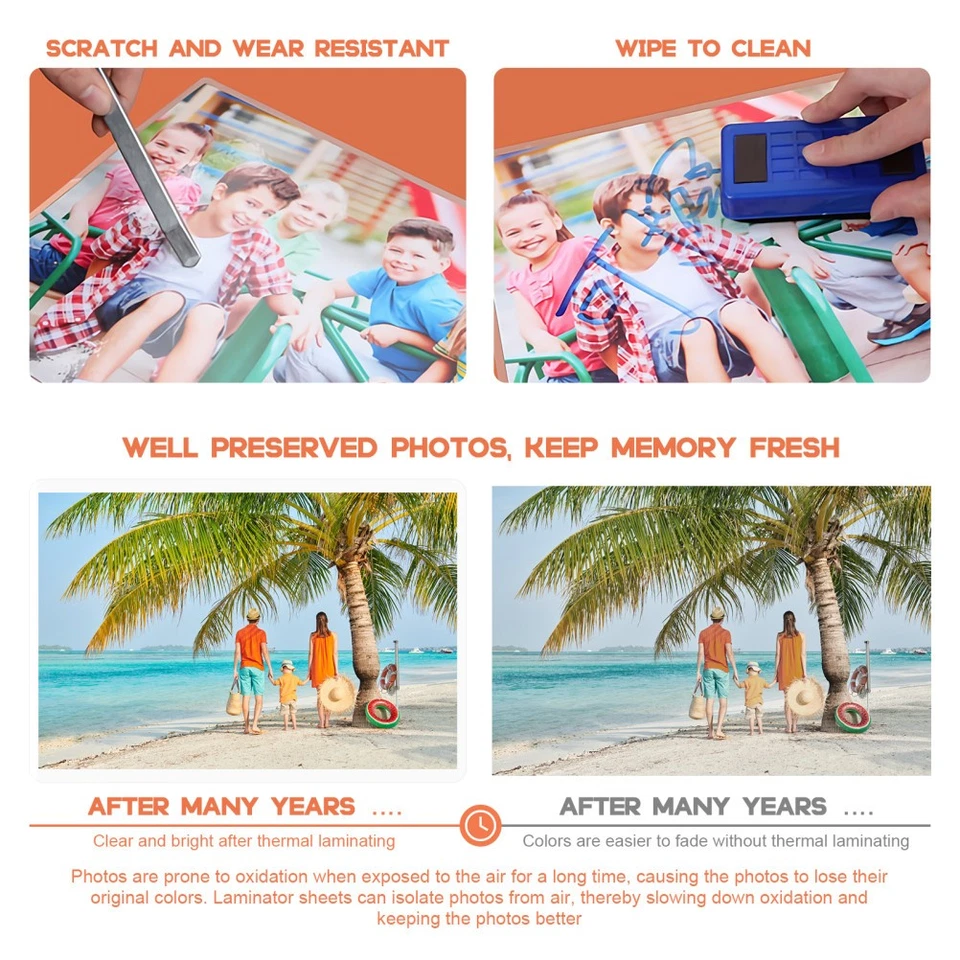 200PCS creative station Self Seal Laminating Pouches holographic paper - Image 2 of 4