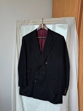 Brioni Double Breasted Black CASHMERE Metal Button Blazer sport Jacket size 52