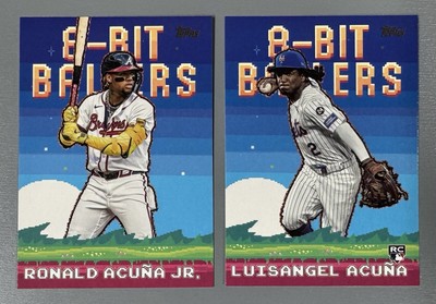 2 - 2025 Topps 8-Bit Ballers Ronald Acuña Jr, Luisangel Acuña RC Rookie