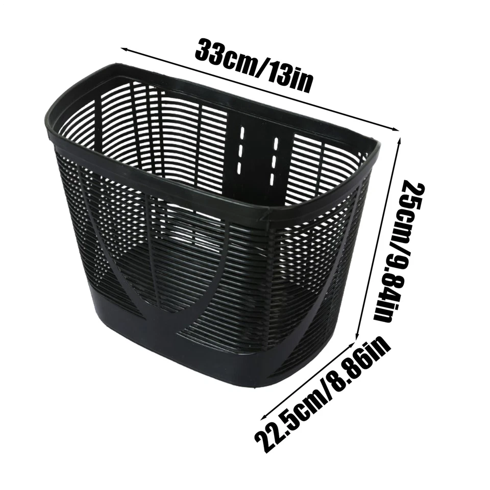 Cesta de malla para bicicleta manillar delantero de gran capacidad cesta de plástico delantera para bicicleta Foto 3 de 4