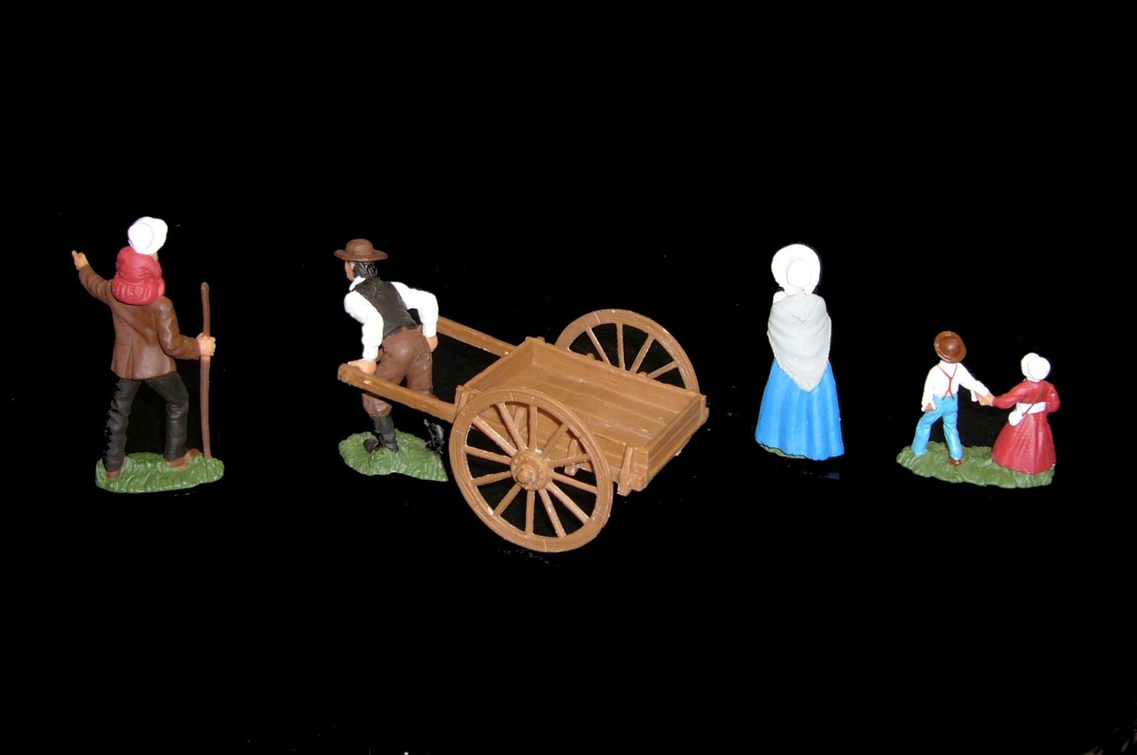 Western Pioneers Handcart LDS Mormon Oregon Trail MIB 54mm toy soldiers MARX