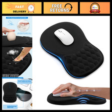 Ergonomic Memory Foam Wrist Rest Mouse Pad - Sloped Design for Comfort