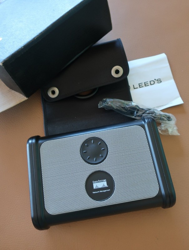 Leed's Stereo Travel Portable Speaker Sound 2 Go with Cisco Systems logo New