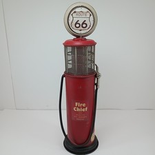 Vintage Route 66 Fire Chief Gas Station Sign Decor Texaco Oil Collectible Wall
