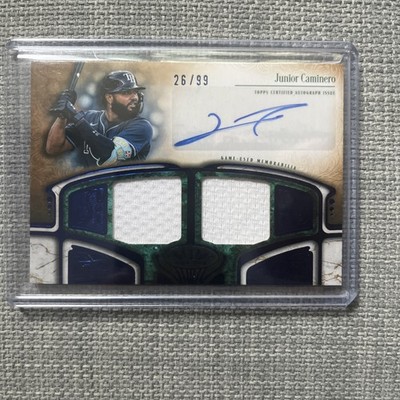 2026 Topps Tier One - Junior Caminero #AT1R-JC Autographed Dual Relic /99 Rays