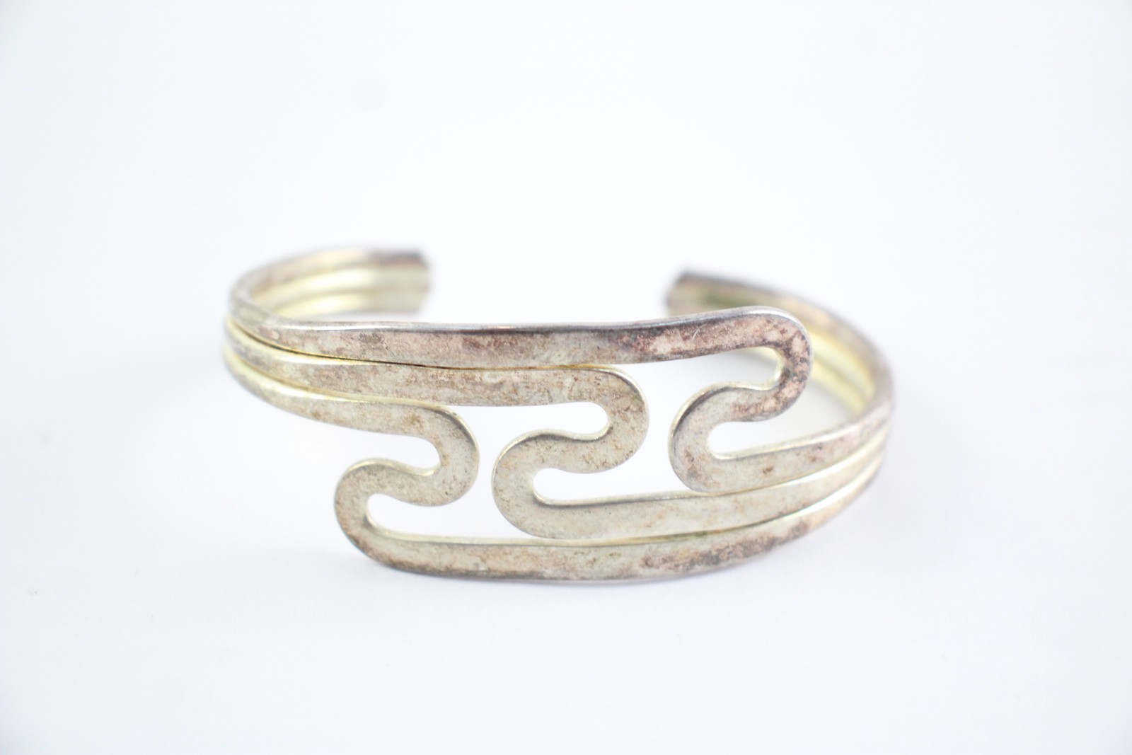 Sterling Silver Bangle Torque Statement Contempor… - image 1