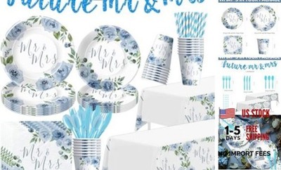Srua Don Mr and Mrs Dusty Blue Bridal Shower Decorations, Something Blue