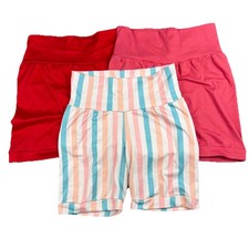 Macy Kate Boutique Girls Shorts Size 12 Lot Of 3 Yoga Stretch Pull On Multicolor
