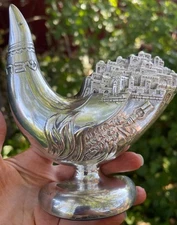 RAPHAEL ABECASSIS electroform Sterling Silver Jerusalem Sculpture candle holder