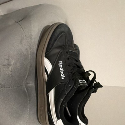 Reebok Black White Lace Up Low Top Athletic Sneakers for girls 