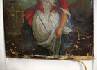 ZS Estate Antique Nicolas Lancret Style Painting Girl & The Escaped Bird fm Cage — photo 9